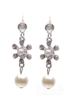 Rhinestone Pearl Wedding Necklace Earrings Jewelry CY0047 - COCOMELODY