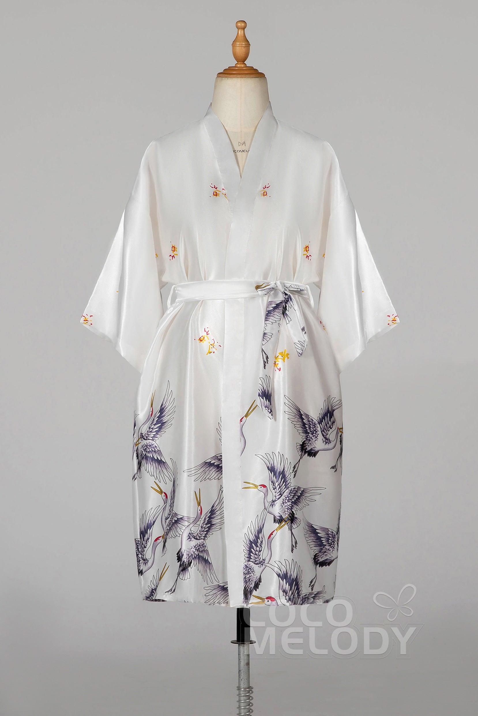 Tea Length Silk-Like Robes CZ0205 - COCOMELODY