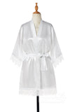 Short Silk-Like and Lace Robes CZ0210 - COCOMELODY