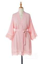 Short Cotton and Lace Robes CZ0212 - COCOMELODY
