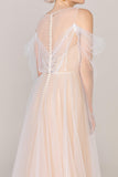 Charming Tulle Wedding Wrap with Appliques Pleating CZ0264 - COCOMELODY
