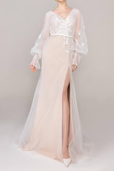 Elegant Tulle Wedding Wrap with Appliques CZ0271 - COCOMELODY