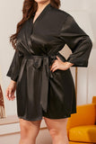Short Silk-Like Robes CZ0300 - COCOMELODY