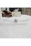 Lace Wedding Garter with Diamond and Ribbon Bows CZ0321 - COCOMELODY