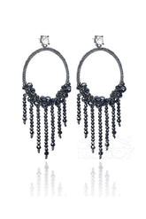 Romantic Alloy Wedding Earrings with Crystals HG18008 - COCOMELODY
