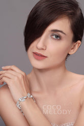 Modern Alloy and Zircon Wedding Bracelets HL17008 - COCOMELODY