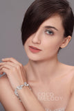 Modern Alloy and Zircon Wedding Bracelets HL17008 - COCOMELODY