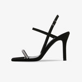 Stiletto sandals rhinestone buckle heels 662367759355 - COCOMELODY