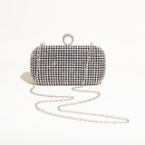 Hand diamond-encrusted dinner bag Hand bag chain small square bag 689059915170 - COCOMELODY