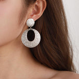 Ring percussion face clip earrings Fashion everything trend earrings 757829913295 - COCOMELODY