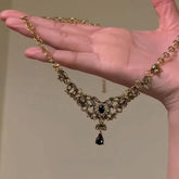 Palace wind zircon water drop necklace 799475271781 - COCOMELODY