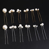 U-shaped Pearl Brida Hairpins 6 piece 684476301257 - COCOMELODY