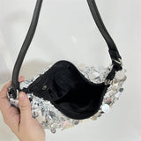 Sequined dumpling shoulder crossbody bag 778399726408 - COCOMELODY