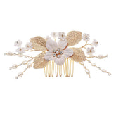 Bridal headwear Hairpin comb Wedding party wedding photo hairpin white polymer clay flower hair comb 768293185702 - COCOMELODY