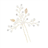Gold Bridal Headwear Handcrafted Leaf Hair Accessories Wedding Hair accessories Hairpin set of 2 603338141625 - COCOMELODY