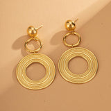Exaggerated Big Earrings Niche Design Titanium Steel Gold-Plated Earrings 782015326238 - COCOMELODY
