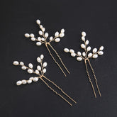 Pearl Bride Hairpins 3 pieces 6 pieces 690470947251 - COCOMELODY