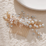 Hand alloy pearl updo bridal hair comb 716261902532 - COCOMELODY