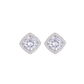 Small sugar cube zircon earrings 821703476887 - COCOMELODY