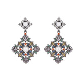 S925 Silver Needle vintage peach Blossom earrings 717713321476 - COCOMELODY