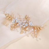 Bridal accessories Insert comb Atmospheric flowers wedding hair styling hair accessories vintage handcrafted comb 768931639047 - COCOMELODY