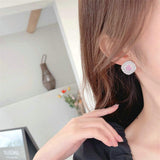 Zircon stud earrings 674517150314 - COCOMELODY