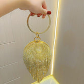 Rhinestone lady bag fringe bag party bag 786140693461 - COCOMELODY