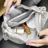 Metal diamond-encrusted dinner bag 776820368706 - COCOMELODY