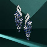 S925 Silver needle flower earrings 722709490960 - COCOMELODY
