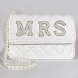 Bride Wifey Mrs Bride Wifey Mrs Alphabet purse Pearl crossbody bag bridal shower 731646137930 - COCOMELODY