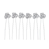 Bridal accessories Alloy flower rhinestone hairpin tray hair pin 641312692617 - COCOMELODY