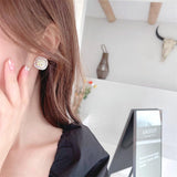 Zircon stud earrings 674517150314 - COCOMELODY