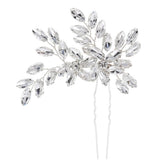 Wedding accessories Hairpin Bun Hair headdress U-shaped hair fork pin Hand-made horseeye rhinrhinee bridal hairpin 794126659820 - COCOMELODY