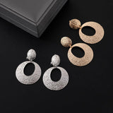 Ring percussion face clip earrings Fashion everything trend earrings 757829913295 - COCOMELODY