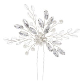Bridal hairpin Wedding hairpin Handmade rhinestone pearl hairpins 788503768124 - COCOMELODY