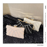Pearl and diamond banquet clutch dress evening bag 823414689997 - COCOMELODY