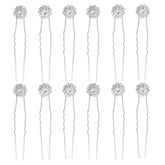 Rhinestone hairpin Light luxury deluxe bridal hairpin for women Hairpin accessory Sun flower hairpin set 768734557147 - COCOMELODY