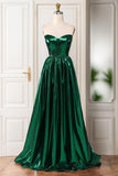 A-Line Sweep-Brush Train Hot Stamping Cloth Prom Dress CS0446 - COCOMELODY