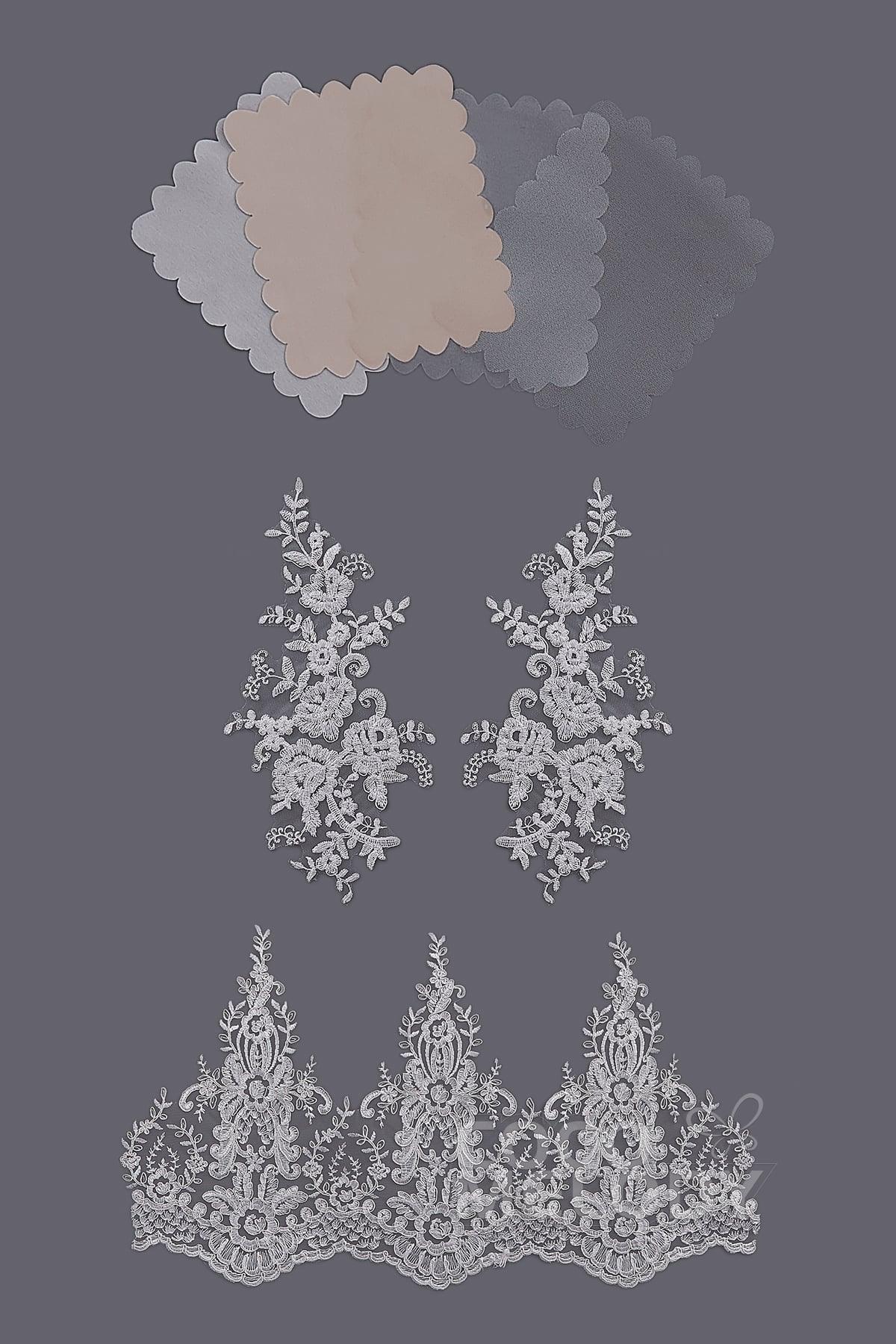 Bridal Gown LD3905 Fabric Swatch SWWD18008 - COCOMELODY