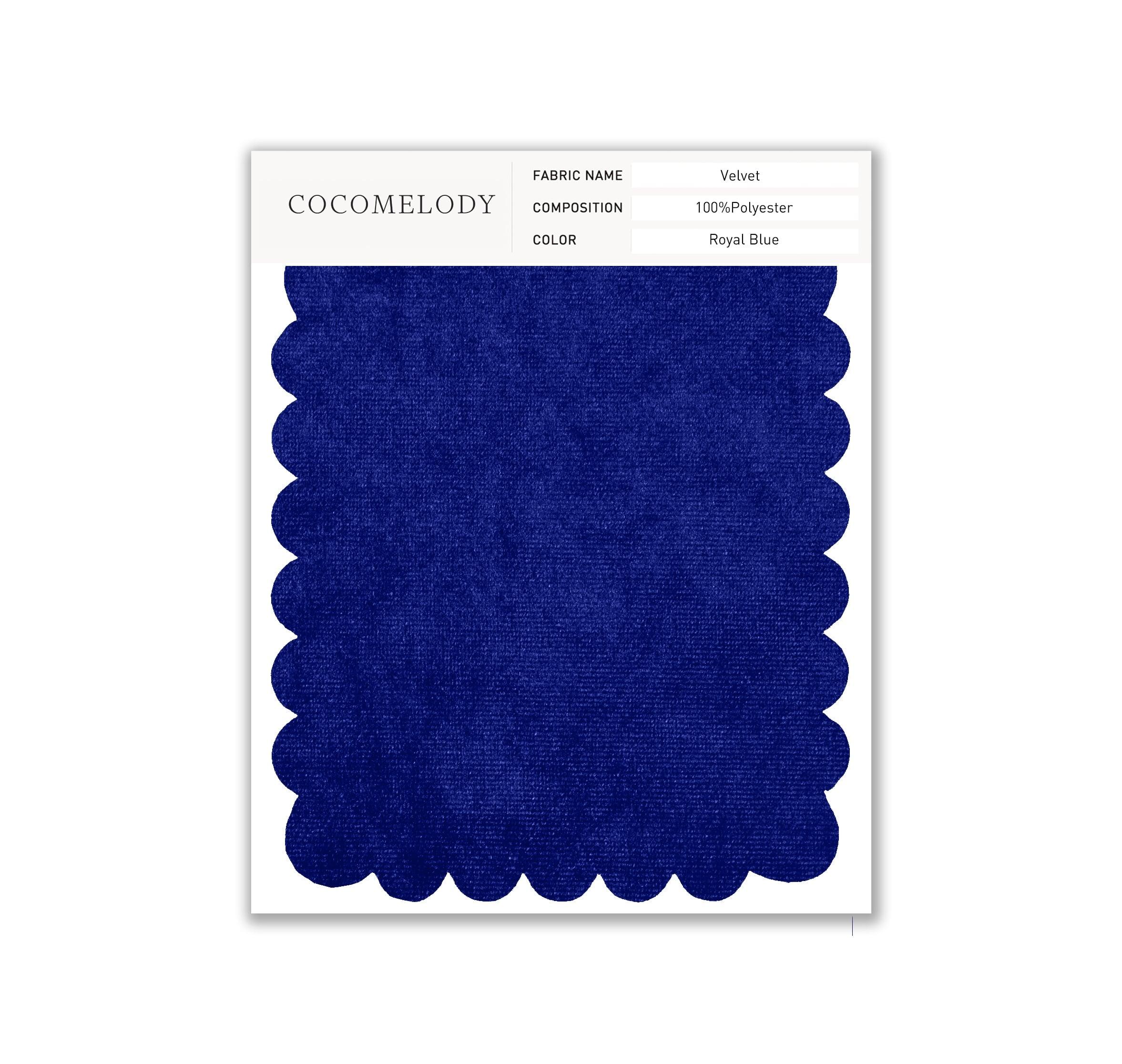 Velvet Fabric Swatch in Single Color SWVT19004 - COCOMELODY