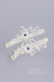 Lace Wedding Garter with Diamond WD17017 - COCOMELODY