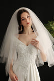 Vintage Fluffy Double Layer Puffy Veil Hair Accessory 616549340757