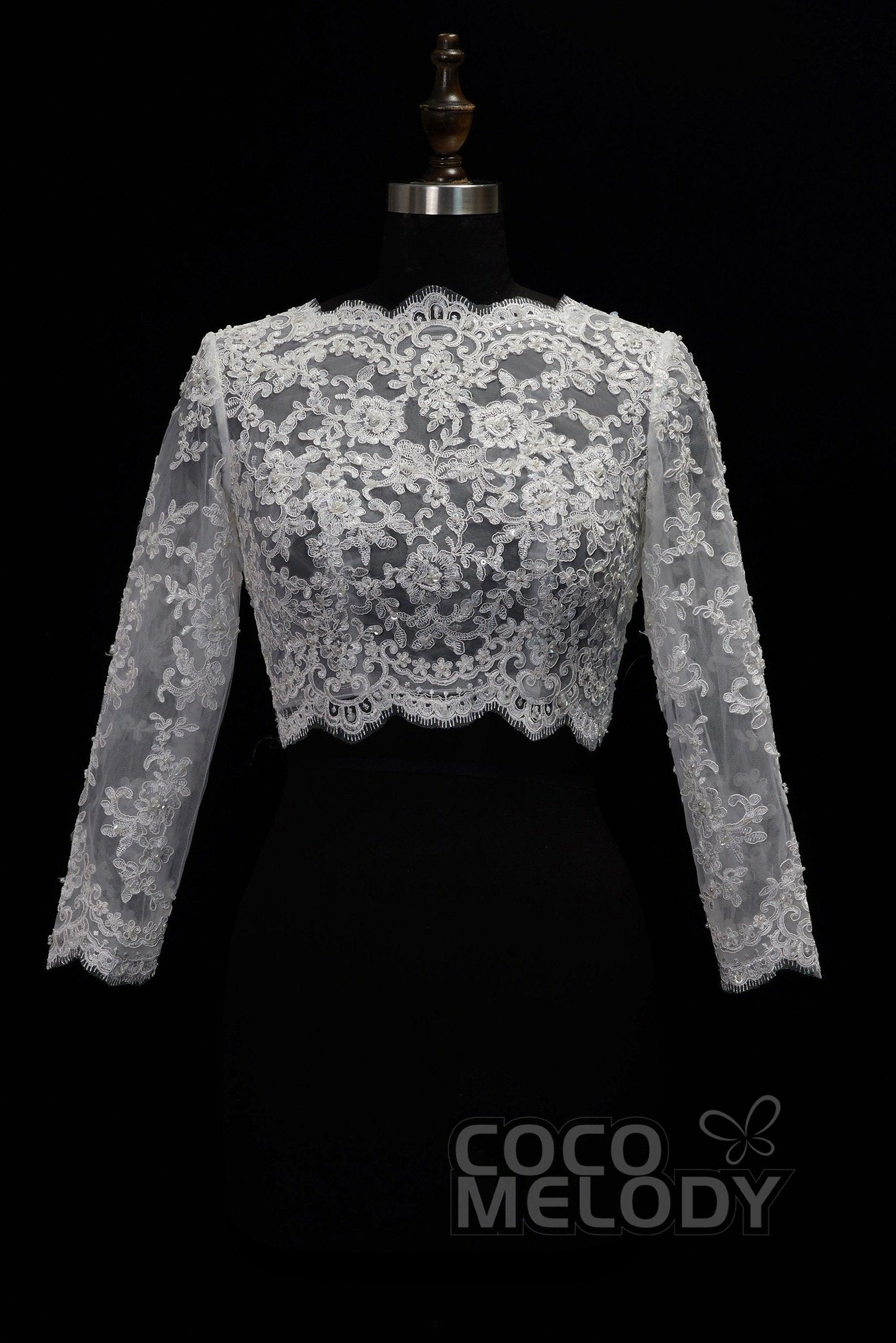Elegant Ivory 3/4 Length Sleeve Wedding Wrap CX0015005 - COCOMELODY