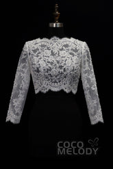 Elegant Ivory 3/4 Length Sleeve Wedding Wrap CX0015005 - COCOMELODY