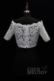 Charming Ivory Lace Half Sleeve Wedding Wrap CX0015001 - COCOMELODY