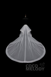 Modern Chapel Train Tulle Wedding Train TR18002 - COCOMELODY