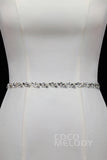 Chic Ribbons Wedding Sash with Rhinestone YD18011 - COCOMELODY