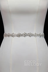 Romantic Tulle Wedding Sash with Rhinestone YD18006 - COCOMELODY