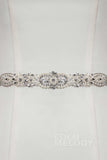 Ribbons Wedding Sash with Rhinestone Imitation Pearl YD18007 - COCOMELODY