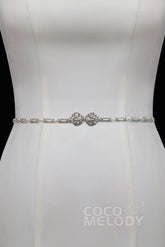Charming Satin Wedding Sash with Rhinestone YD18010 - COCOMELODY